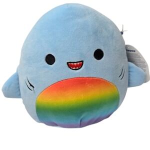 Squishmallows Rey Shark Rainbow Belly Stuffed Animal Plush‎ 8" Aquatic Jazwares